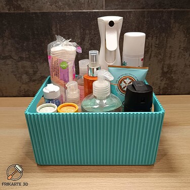 AquaCurve Bathroom Organizer Front Frikarte3D