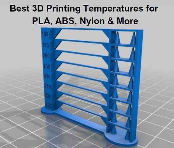 best 3d printing temperatures for different filaments