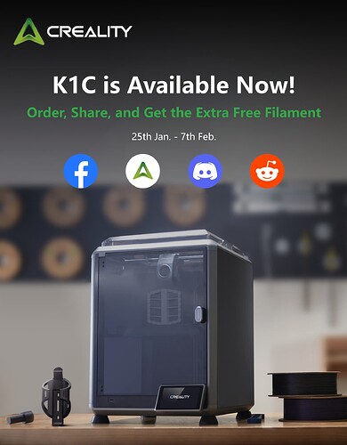 Order, Share, and Get the Extra Free Filament