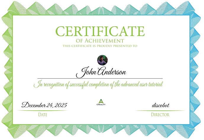 Creality Certificate