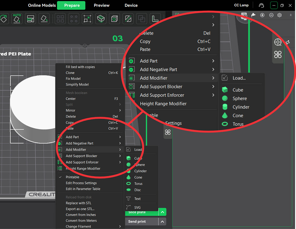 Modifiers and how to use them - Software - Creality Community Forum