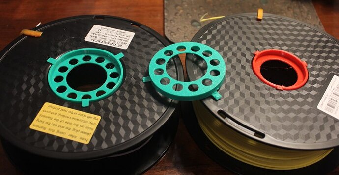 Filament spool center bushings